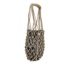 Woven Rope and Oblique Technical Fabric Net Bag