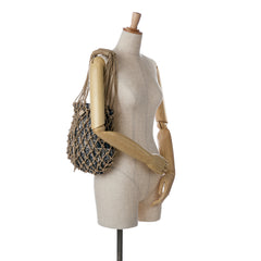 Woven Rope and Oblique Technical Fabric Net Bag