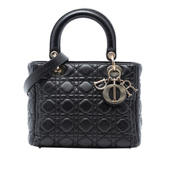 Medium Lambskin Cannage Lady Dior