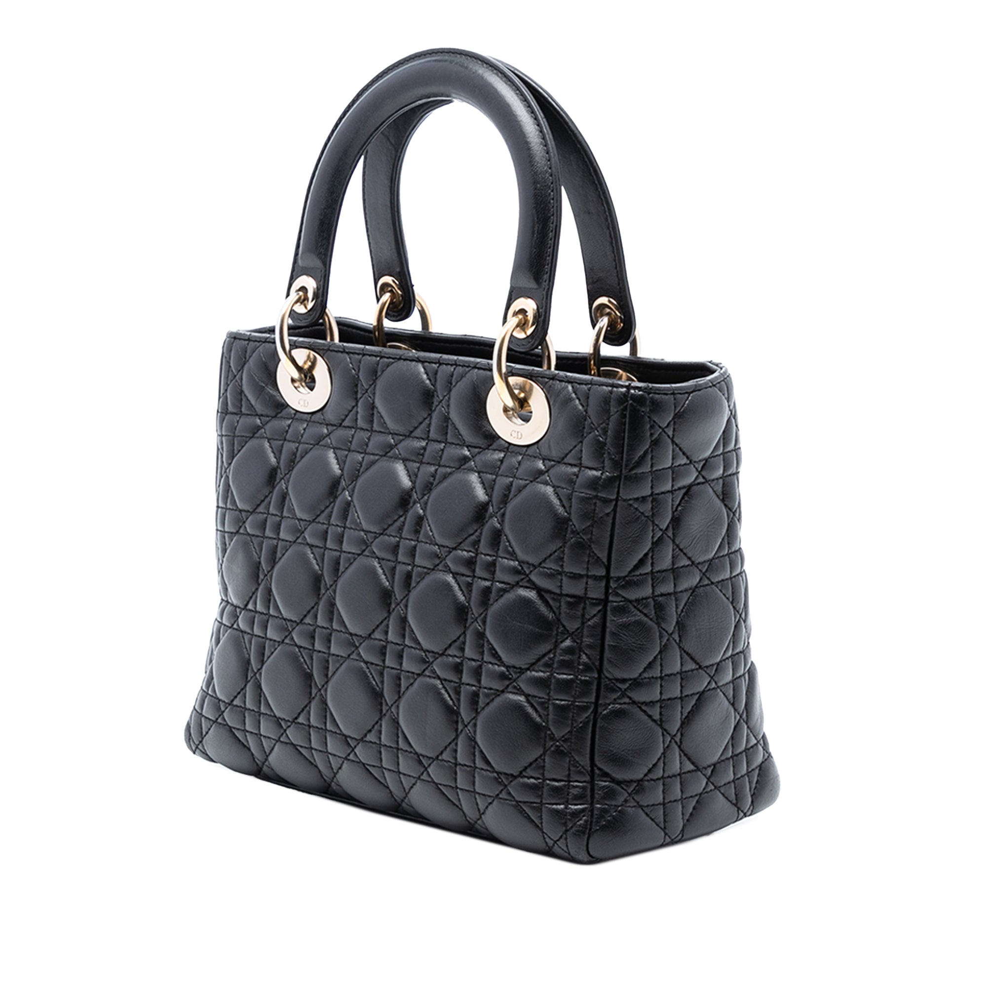 Medium Lambskin Cannage Lady Dior