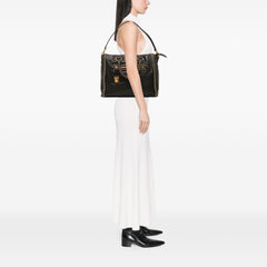 Glace Calf Studded Satchel