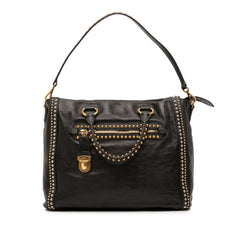 Glace Calf Studded Satchel