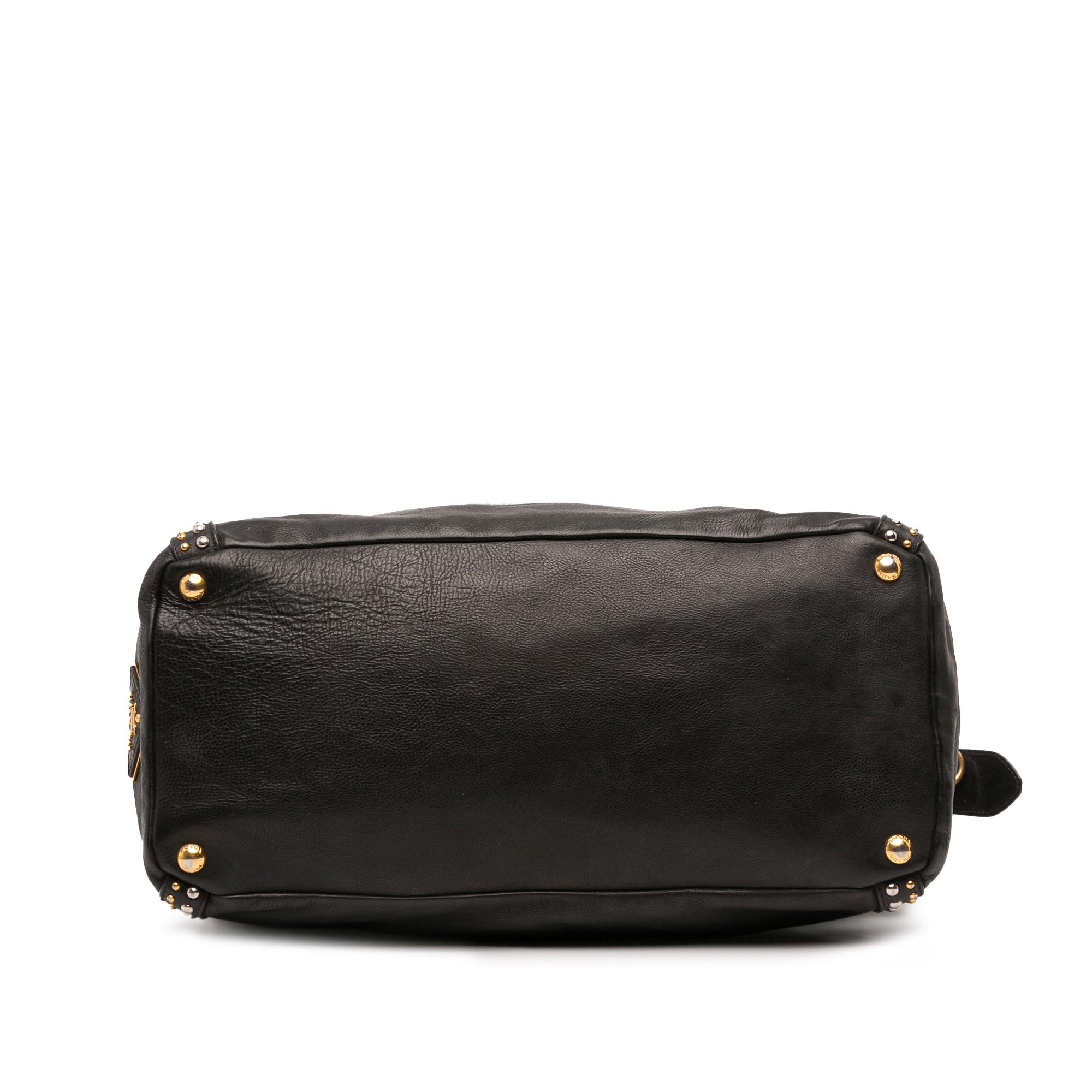 Glace Calf Studded Satchel