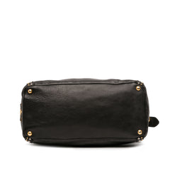 Glace Calf Studded Satchel