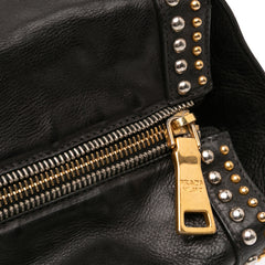 Glace Calf Studded Satchel