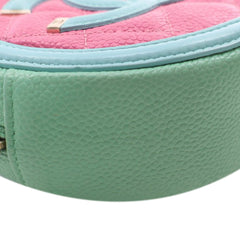 Tricolor Caviar CC Filigree Round Crossbody