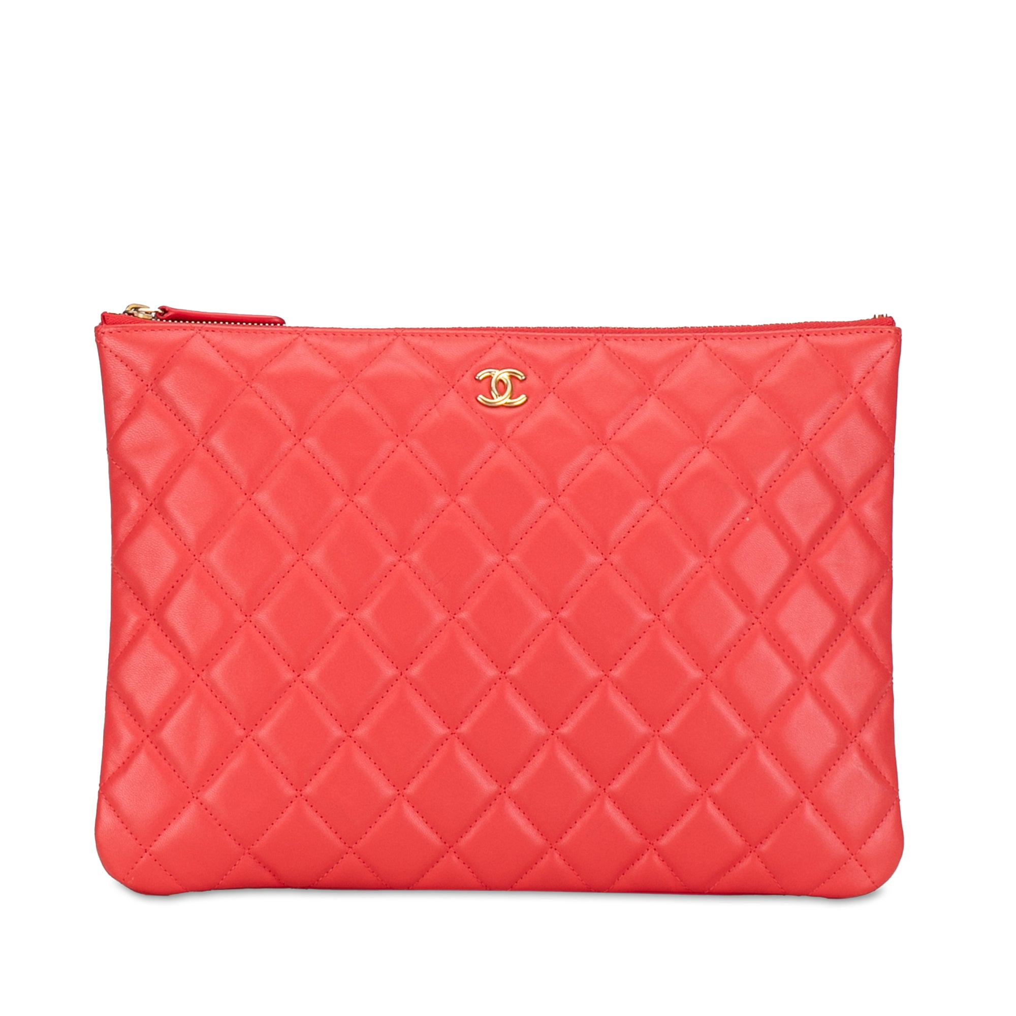 Medium Quilted Lambskin O Case Clutch_0