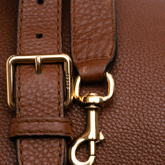 Medium Leather Ride Top Handle Bag