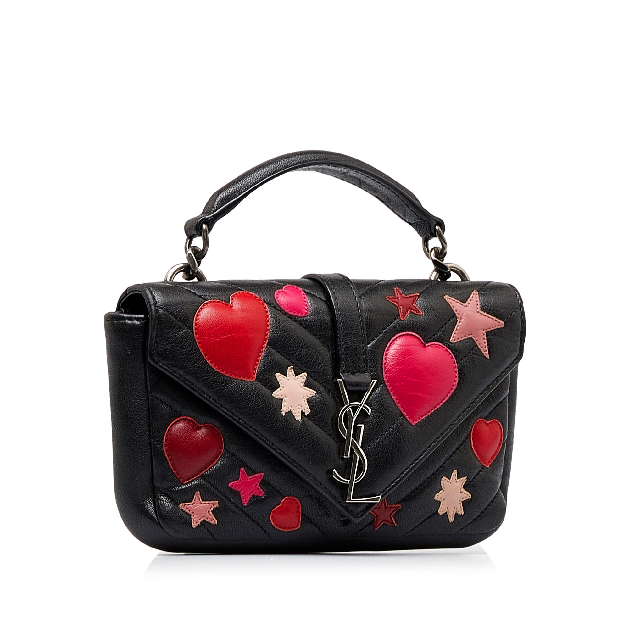 Monogram Patchwork Hearts and Stars College Chain Wallet_1