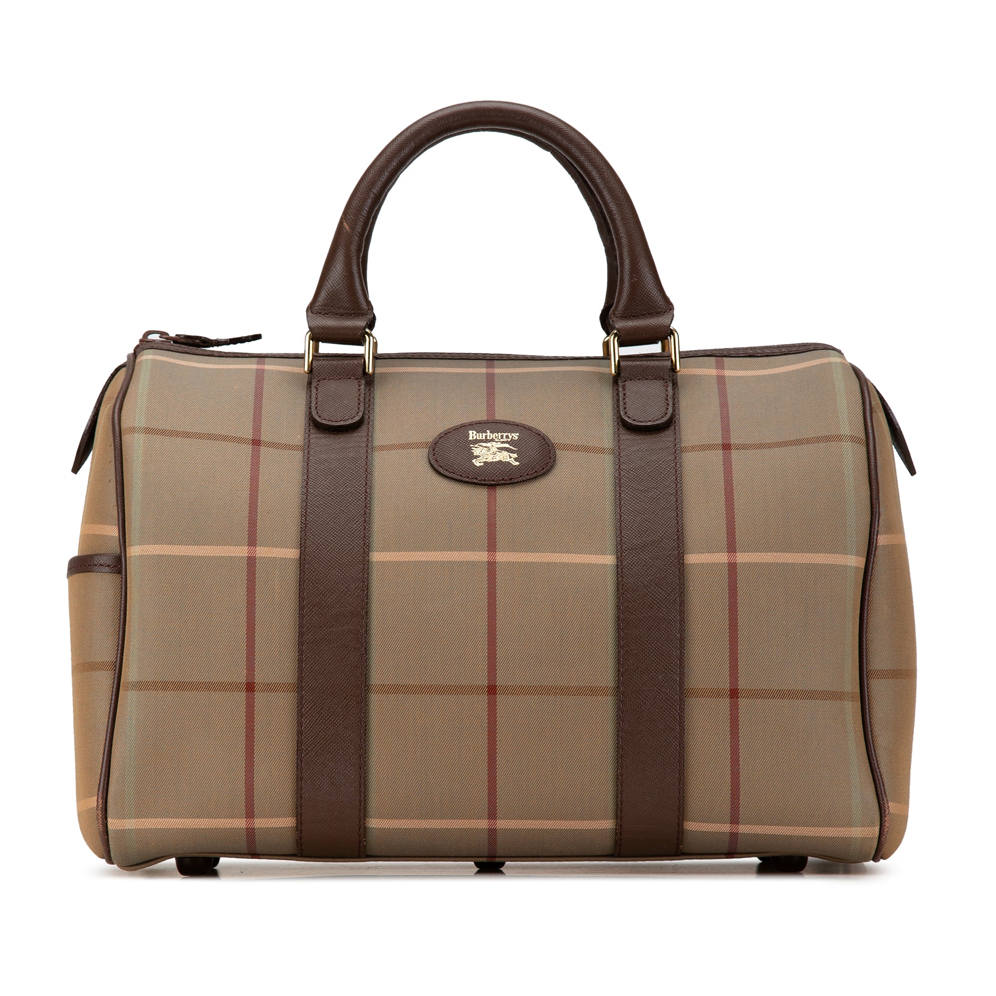 Vintage Check Canvas Boston Bag