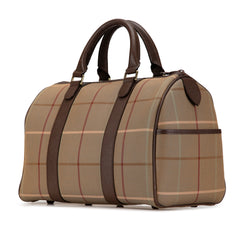 Vintage Check Canvas Boston Bag