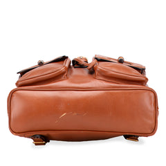 Leather Bamboo Drawstring Backpack