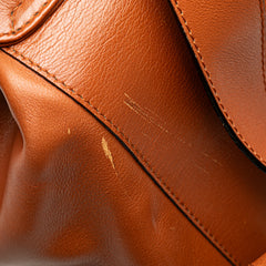 Leather Bamboo Drawstring Backpack
