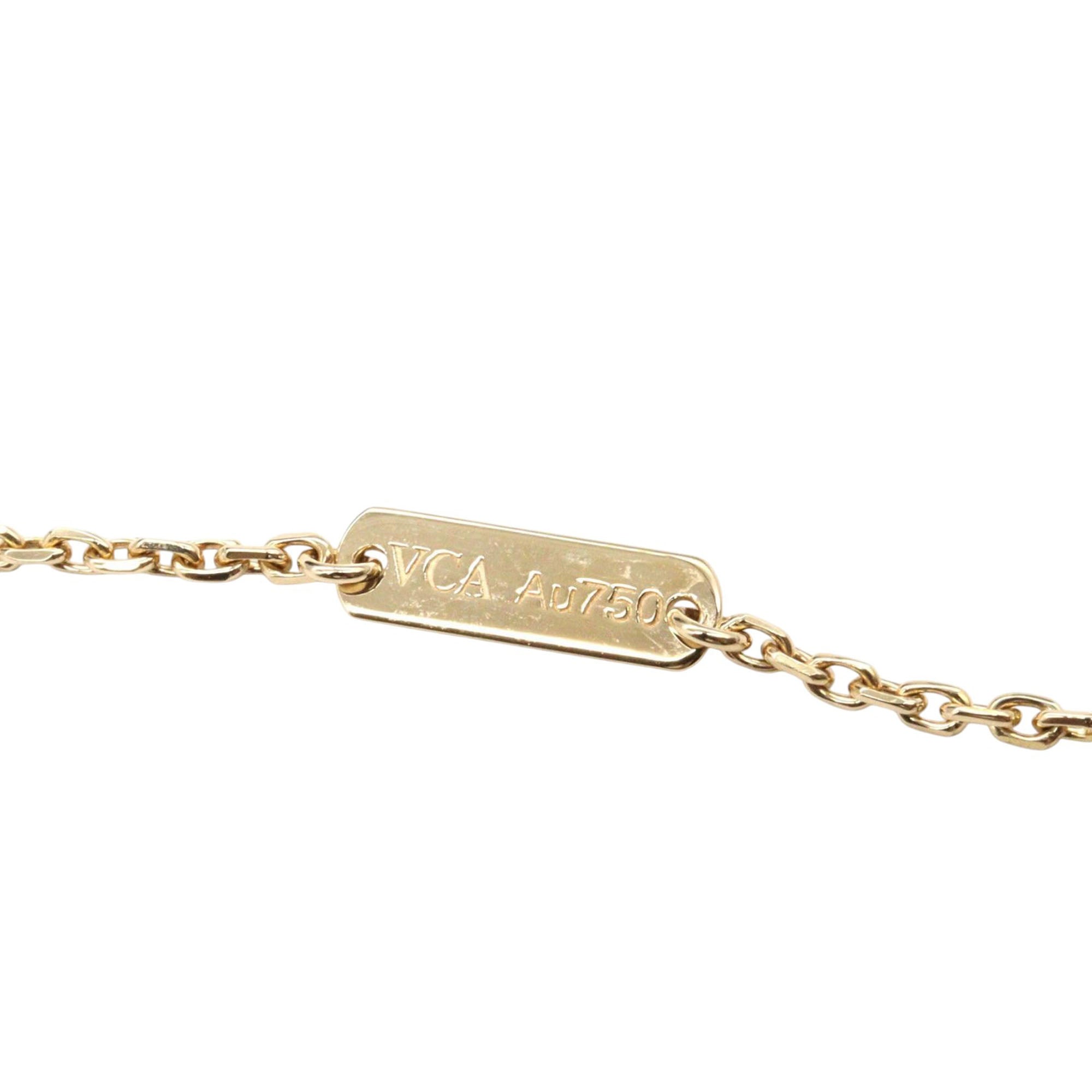 18K Yellow Gold and Onyx Vintage Alhambra Pendant Necklace