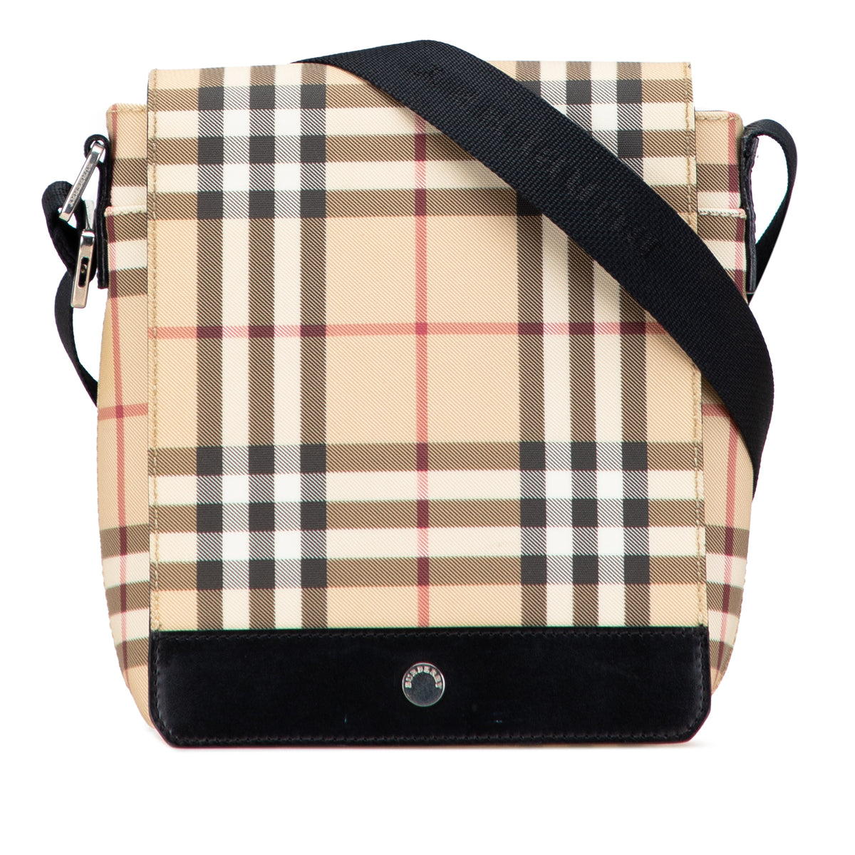 House Check Canvas Flap Crossbody