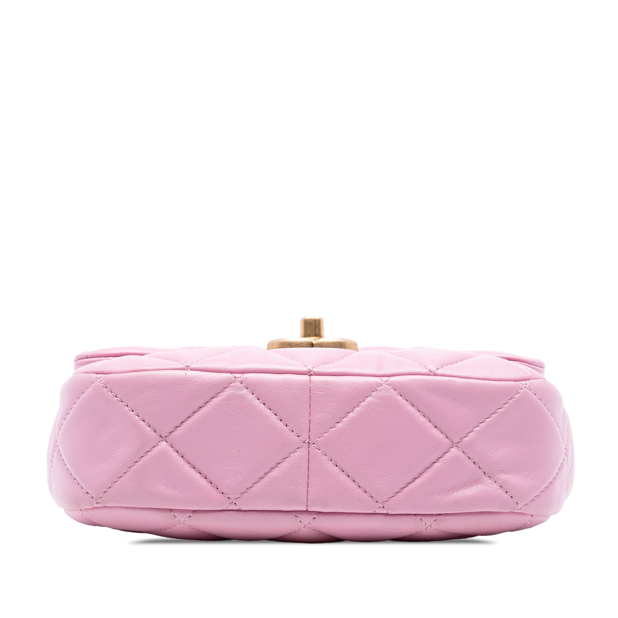 Mini Quilted Lambskin Lacquered Chain Flap