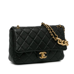 Quilted Lambskin Chain with Chain Leather Classic Bag_1