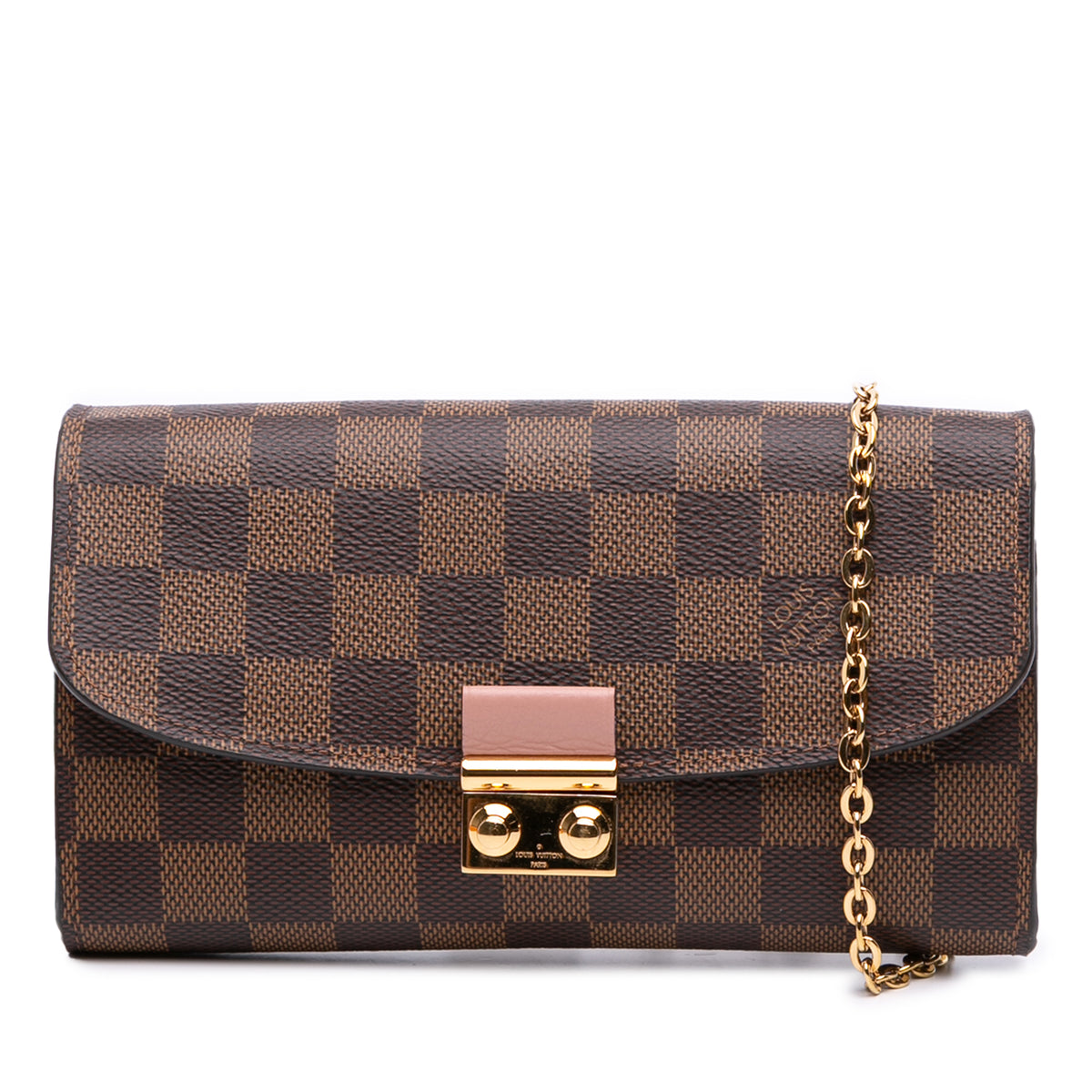 Damier Ebene Croisette Chain Wallet