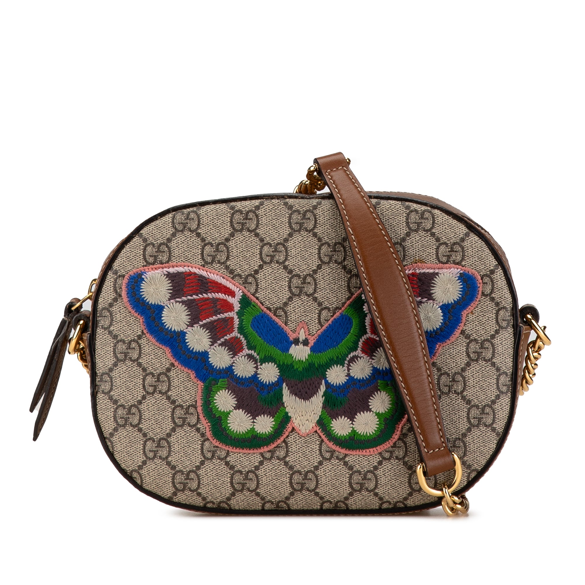 GG Supreme Butterfly Embroidered Camera Bag