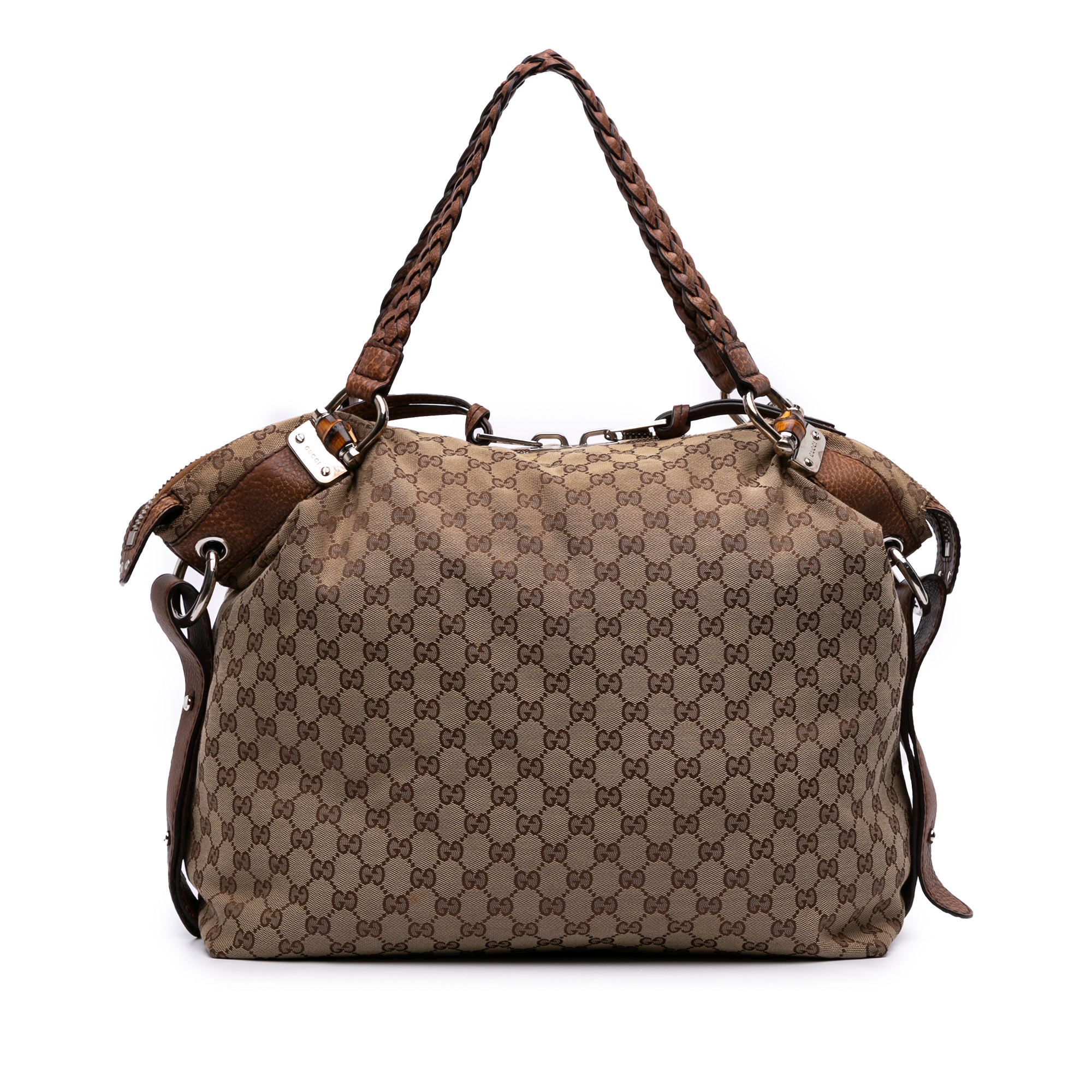 Large GG Canvas Bamboo Bar Tote