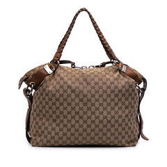 Large GG Canvas Bamboo Bar Tote