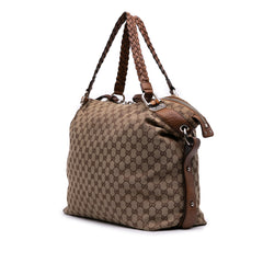 Large GG Canvas Bamboo Bar Tote
