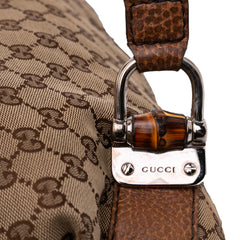 Large GG Canvas Bamboo Bar Tote