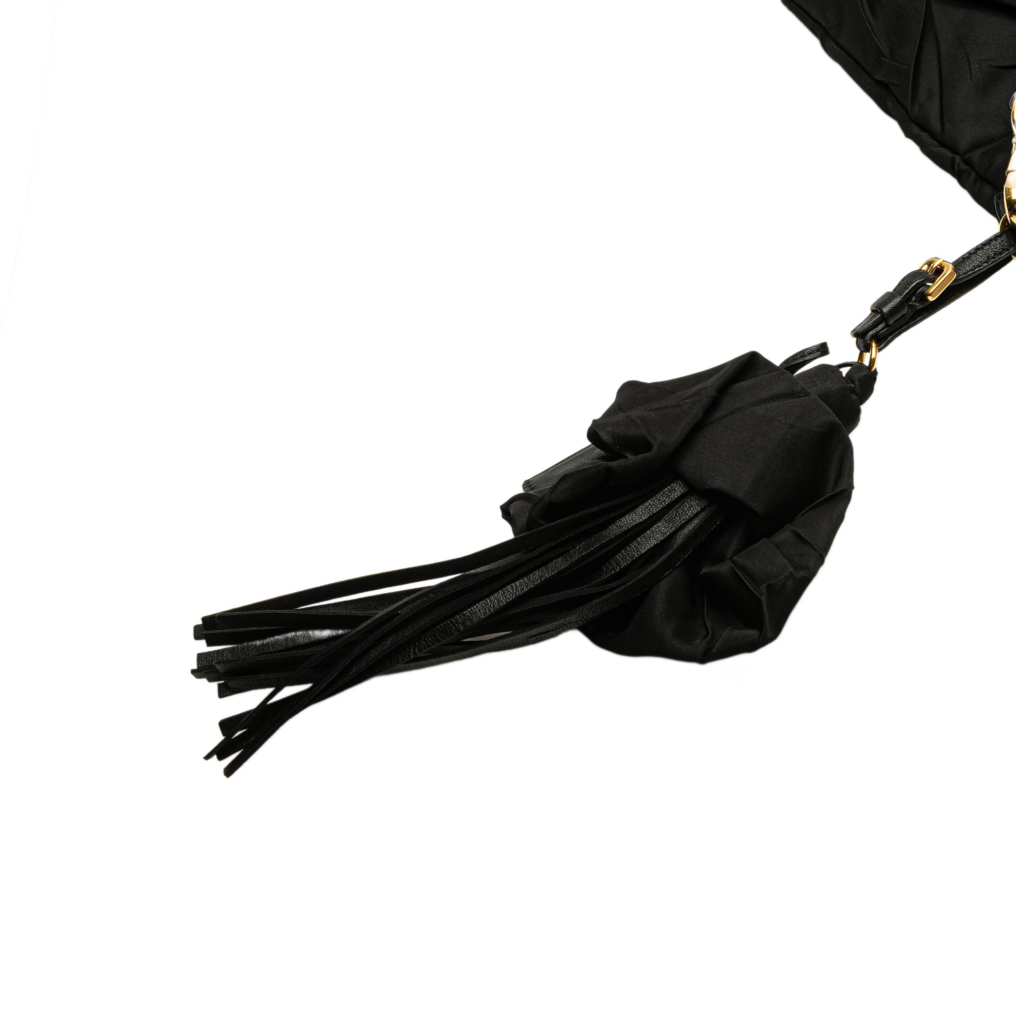 Tessuto Stropicciato Tassel Crossbody