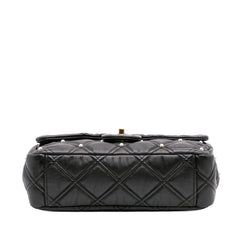Medium Quilted Lambskin Pearl Studs Flap