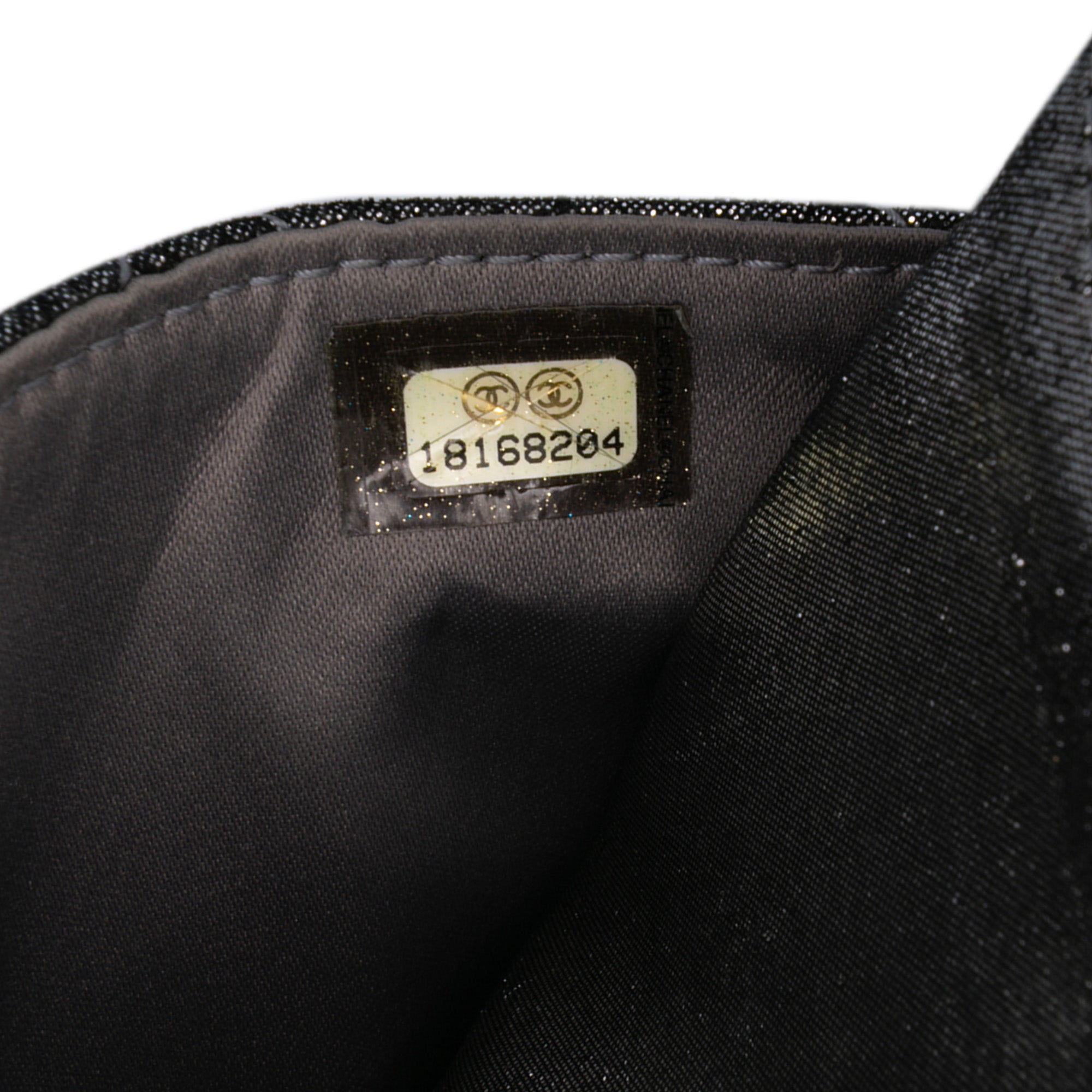 Quilted Iridescent Lambskin Tartan Button Wallet On Chain