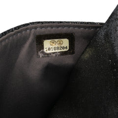 Quilted Iridescent Lambskin Tartan Button Wallet On Chain