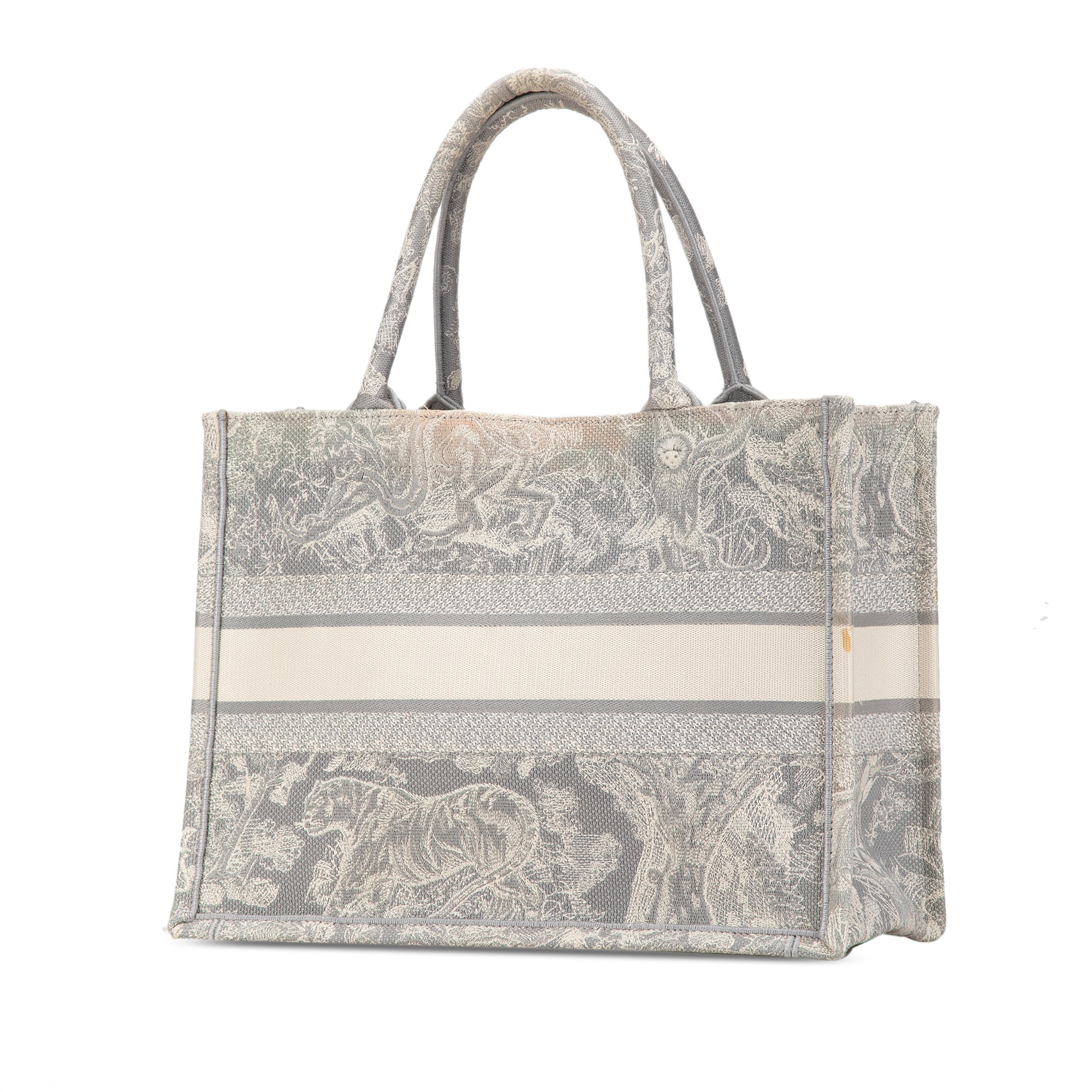 Medium Toile de Jouy Reverse Embroidered Book Tote