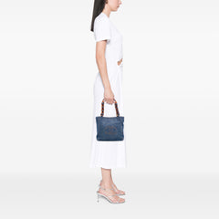 Small CC Stitched Denim Tote