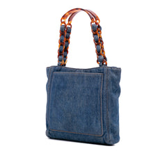 Small CC Stitched Denim Tote