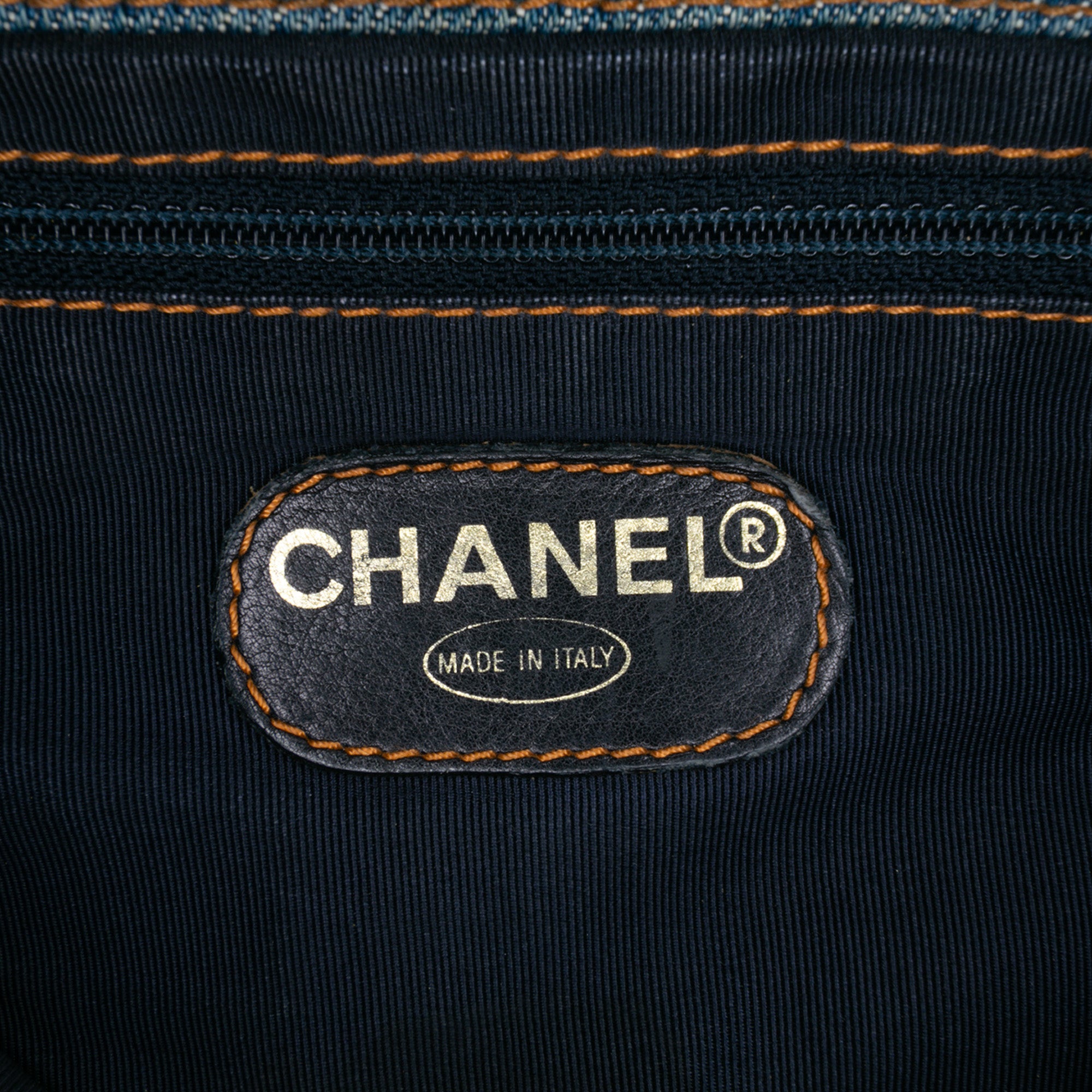 Small CC Stitched Denim Tote
