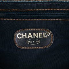 Small CC Stitched Denim Tote