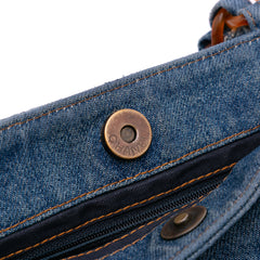 Small CC Stitched Denim Tote