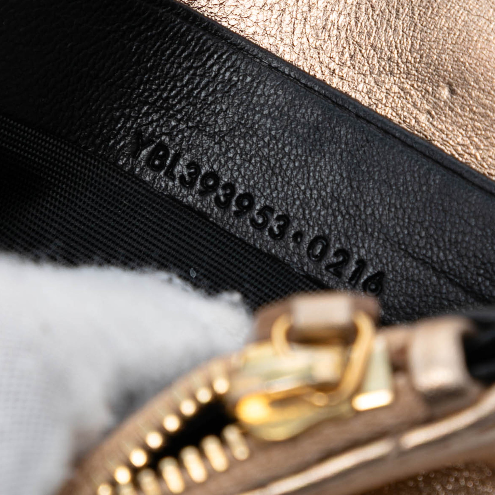 Chevron Leather Monogram Envelope Chain Wallet