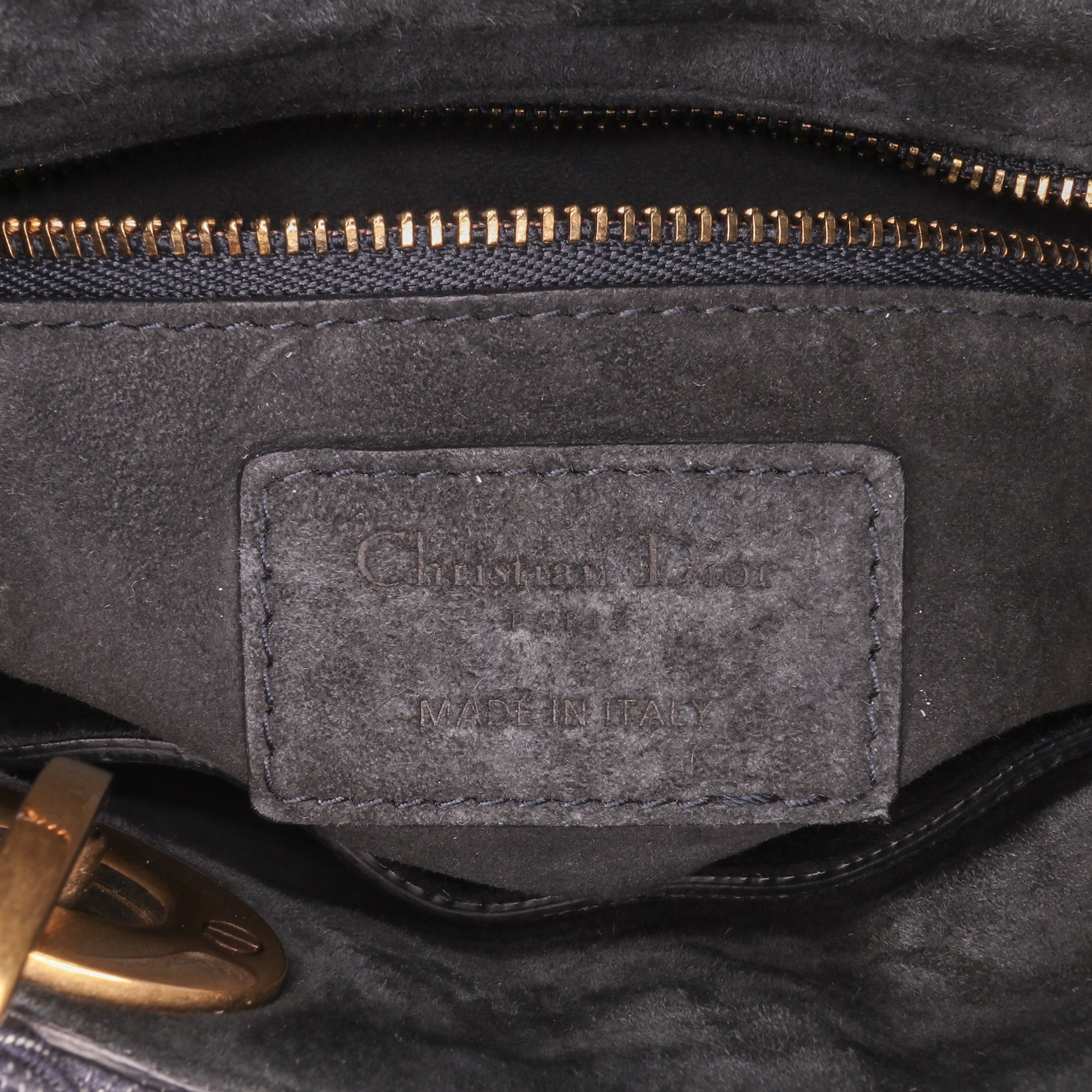 Mini Denim Cannage Studded Supple Lady Dior