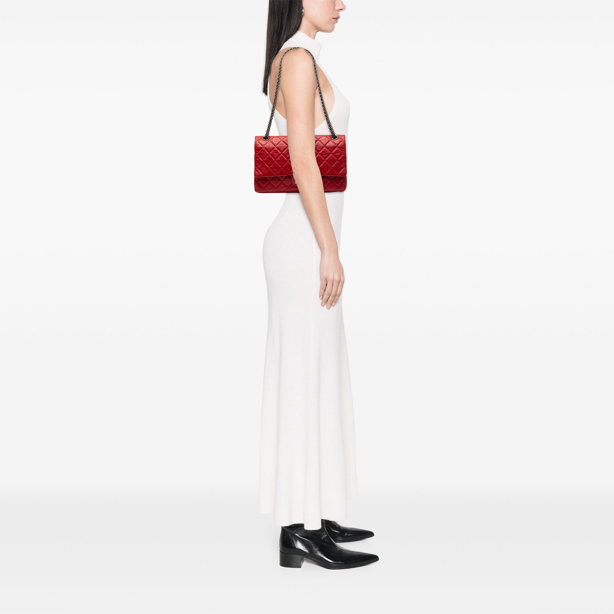 Quilted Aged Calfskin Reissue 2.55 Double Flap 226