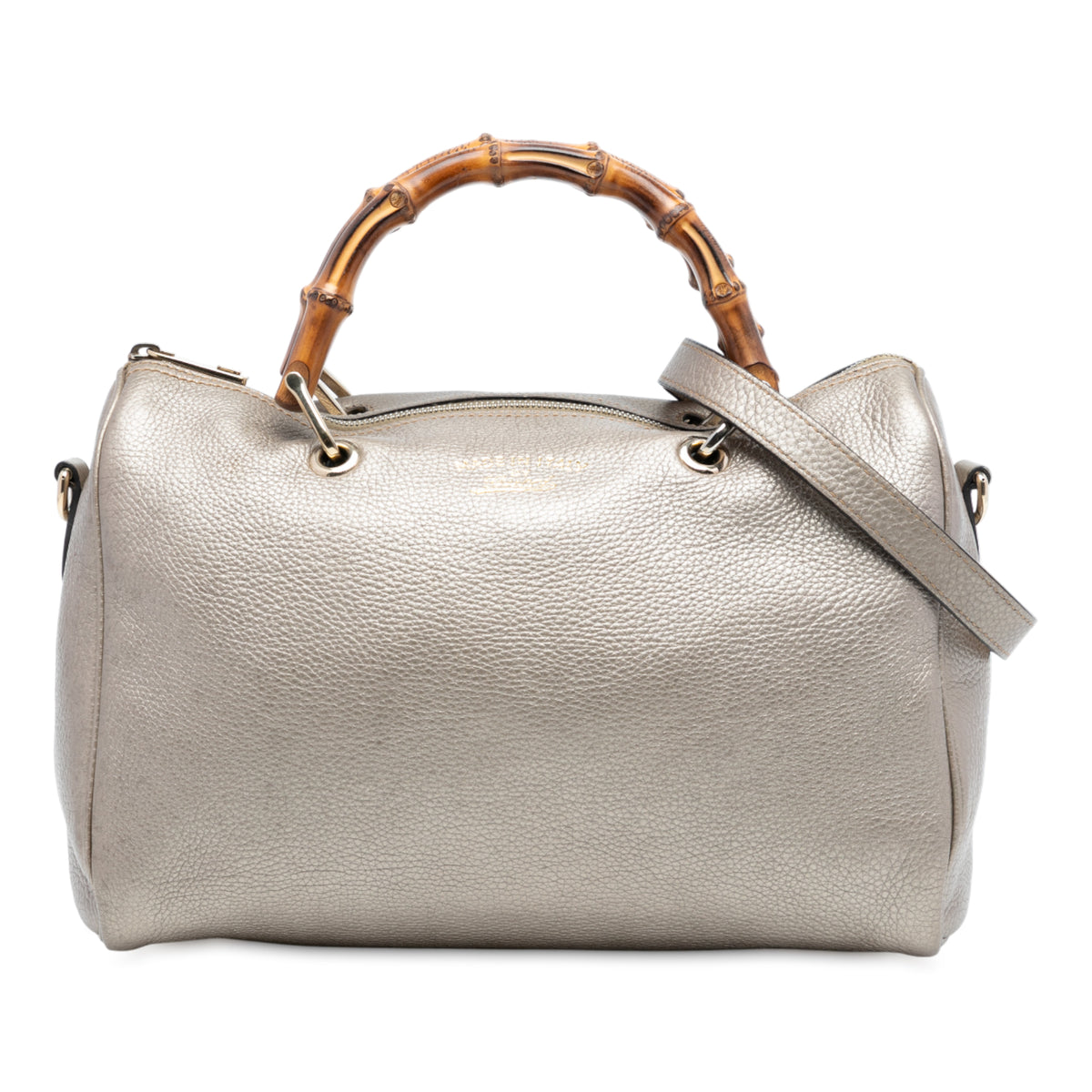 Medium Calfskin Bamboo Shopper Boston Bag