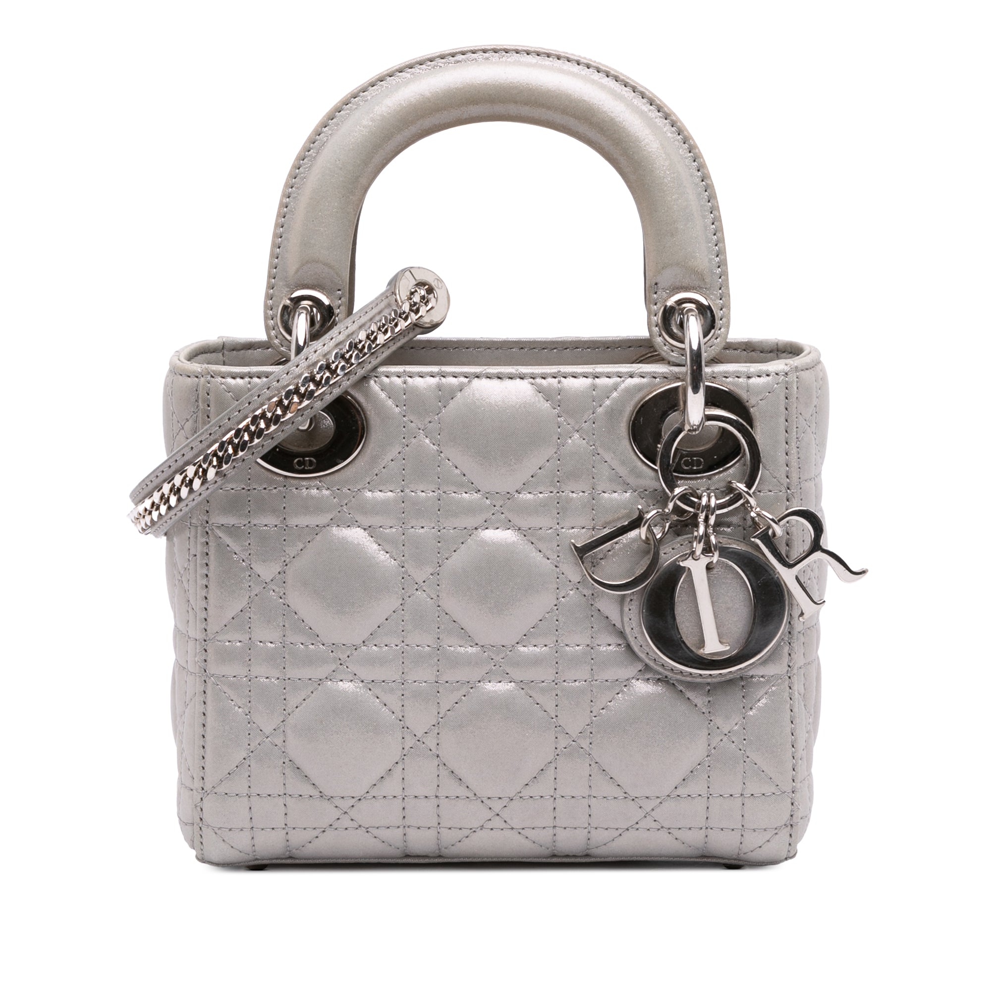 Mini Iridescent Lambskin Cannage Lady Dior
