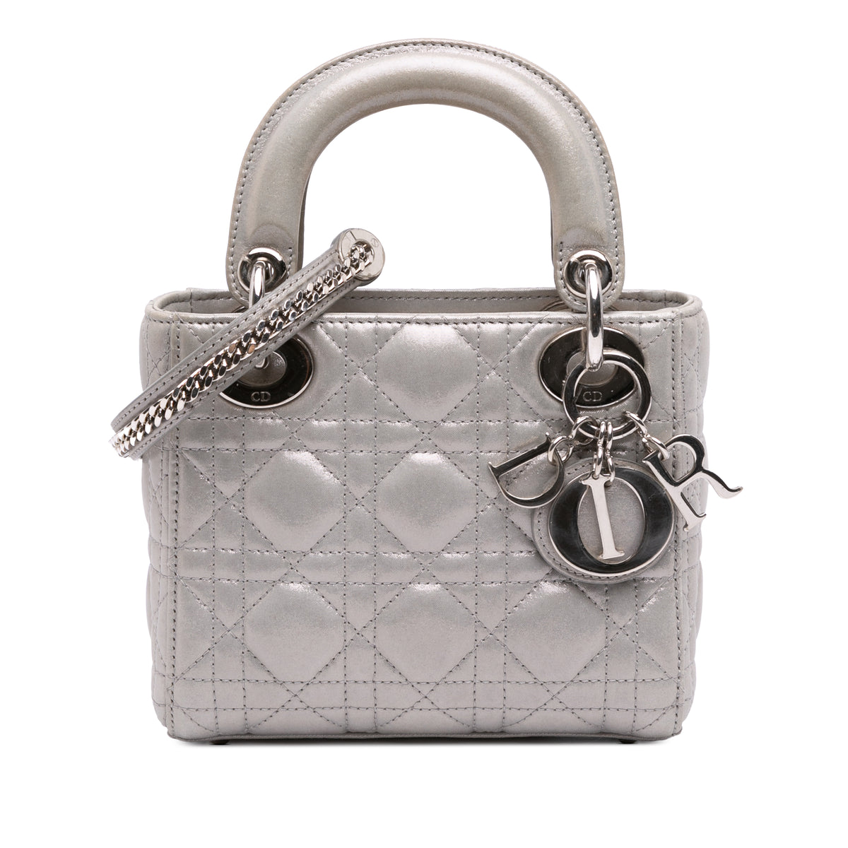 Mini Iridescent Lambskin Cannage Lady Dior