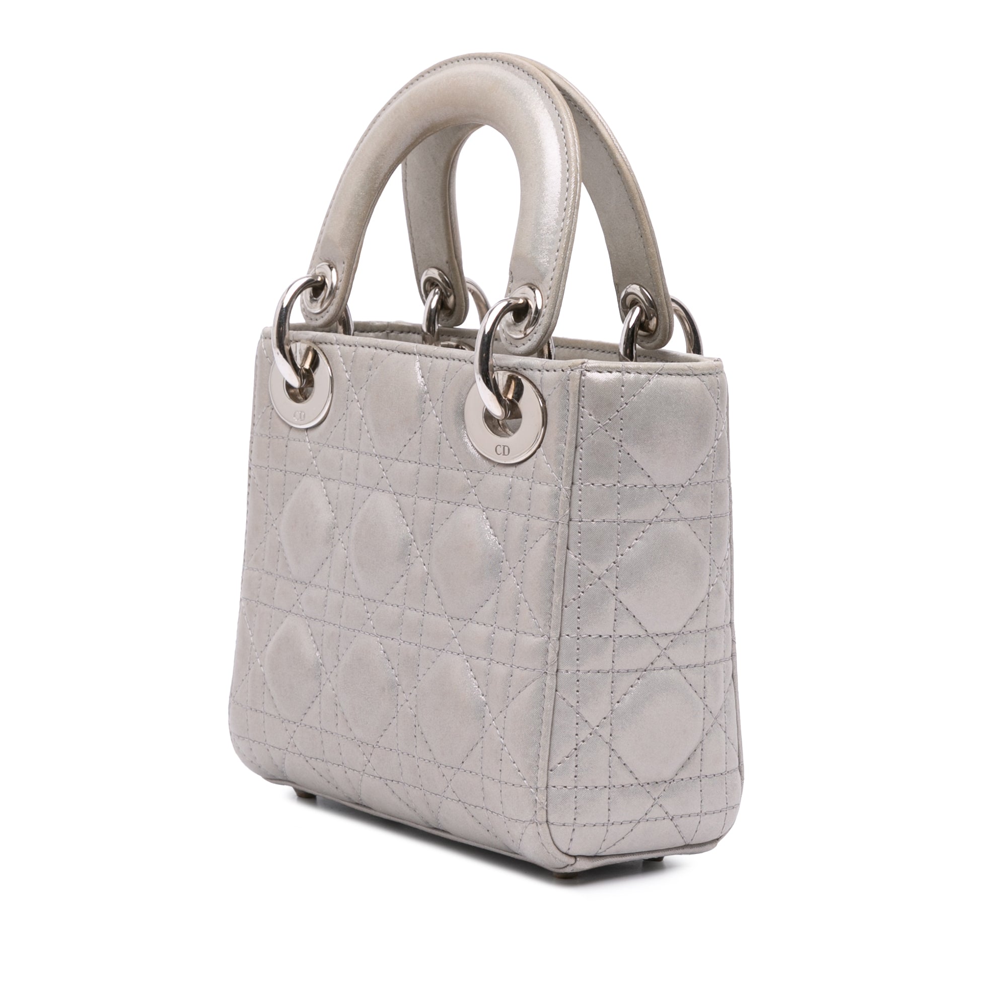 Mini Iridescent Lambskin Cannage Lady Dior