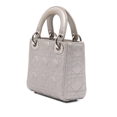 Mini Iridescent Lambskin Cannage Lady Dior