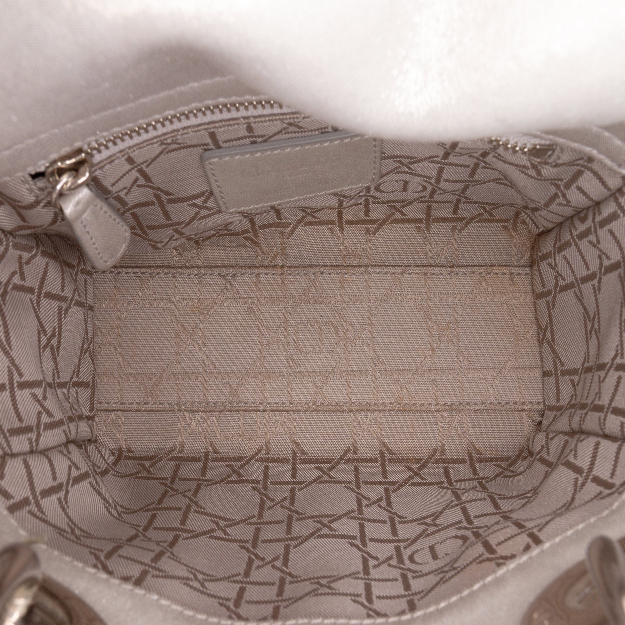 Mini Iridescent Lambskin Cannage Lady Dior