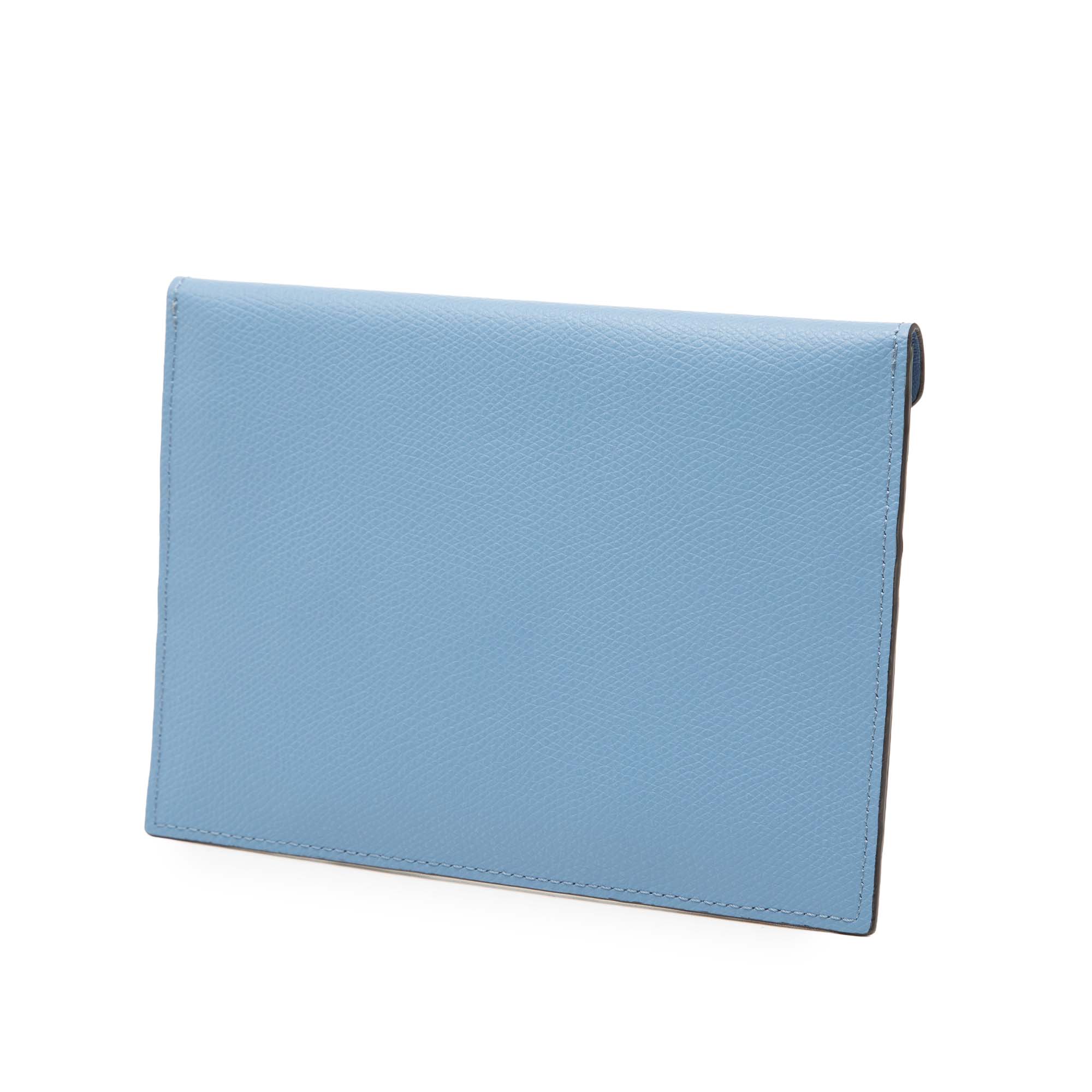 Zucca Embossed Leather Envelope Clutch