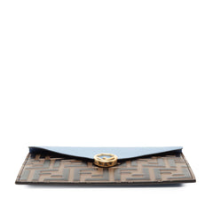 Zucca Embossed Leather Envelope Clutch