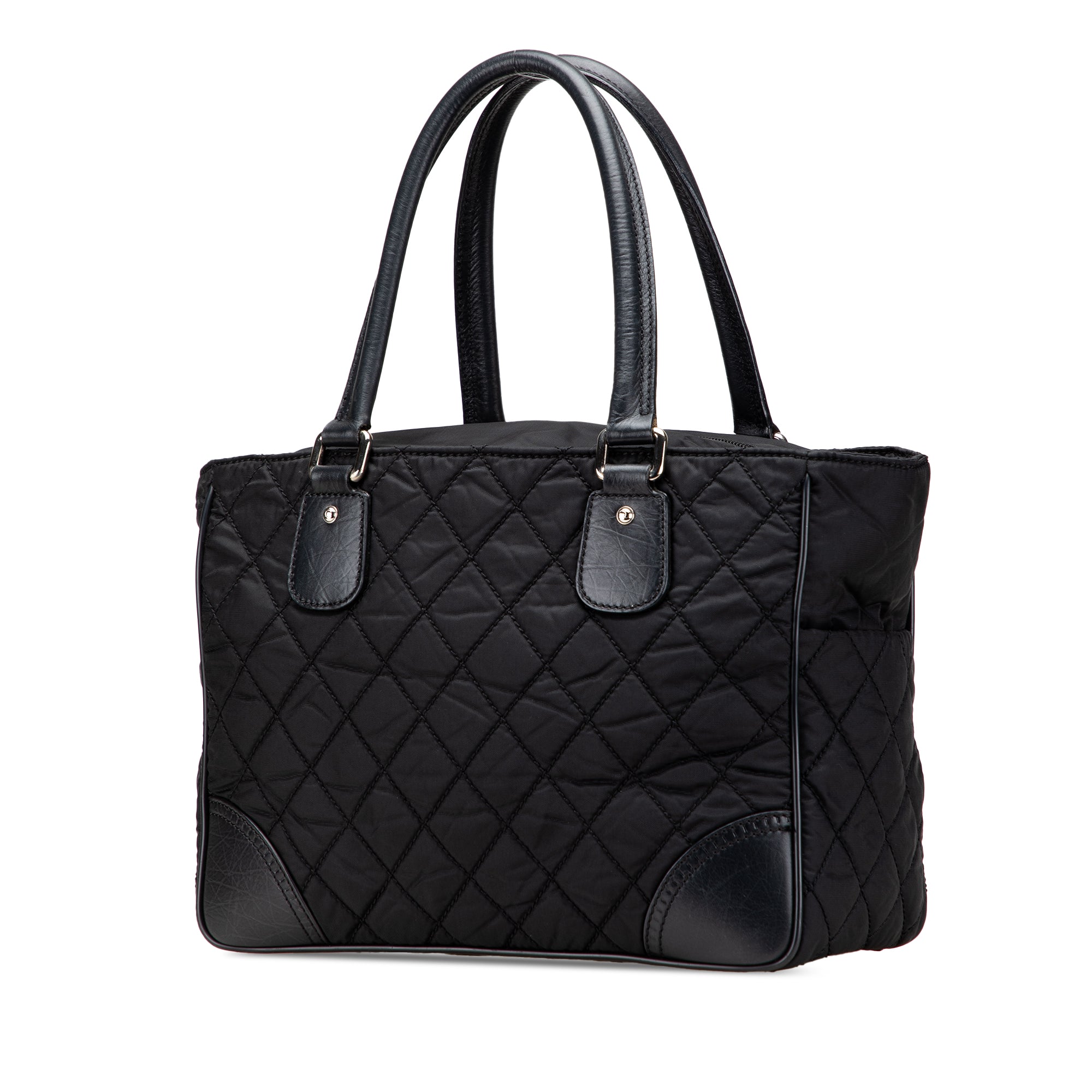 Paris New York Quilted Nylon Tote