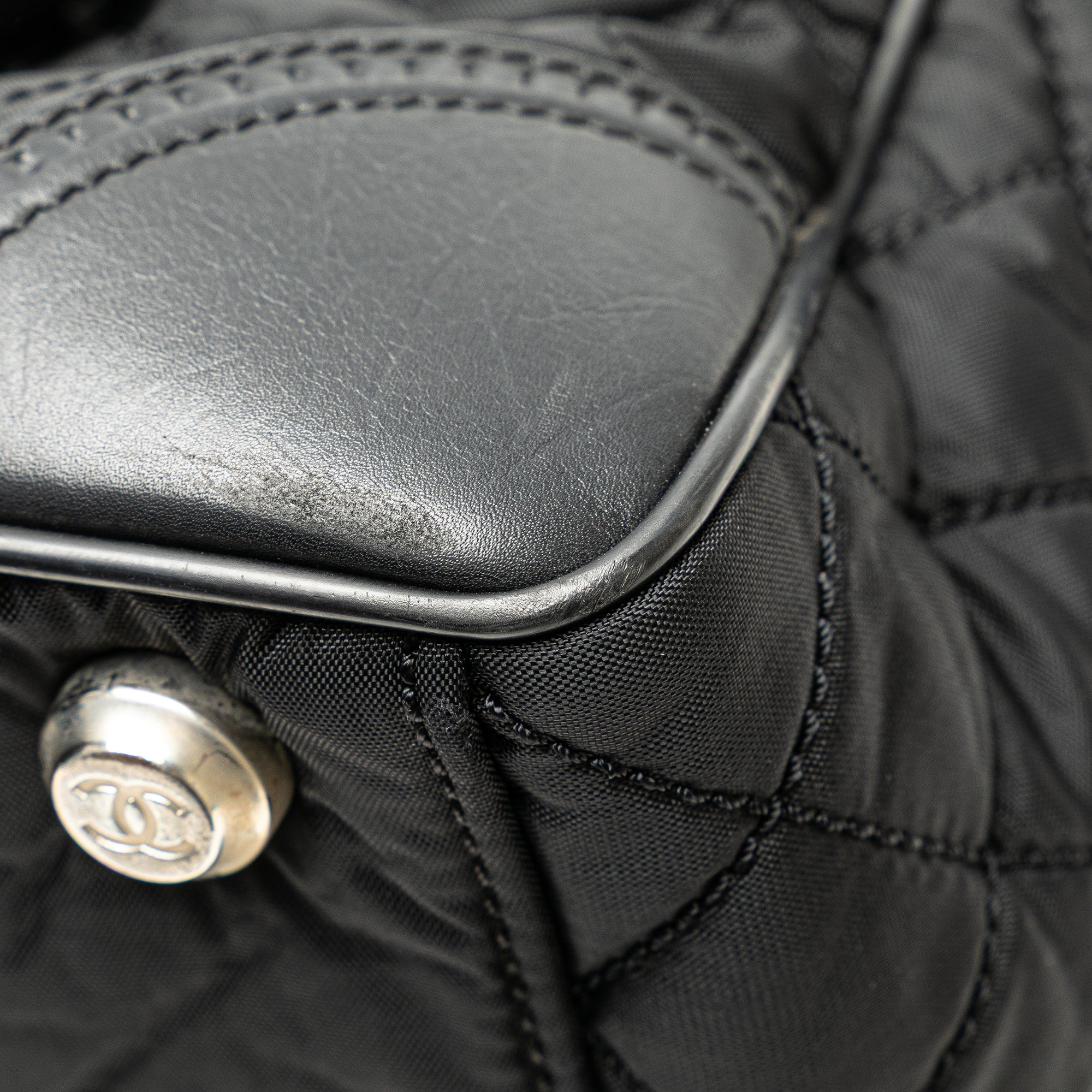 Paris New York Quilted Nylon Tote